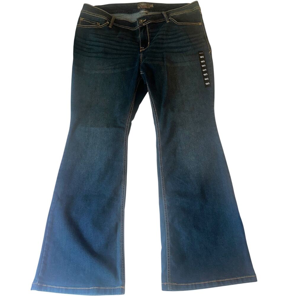 Torrid Luxe Slim Boot Super Stretch Flare Jeans Dark Wash 18S NWT